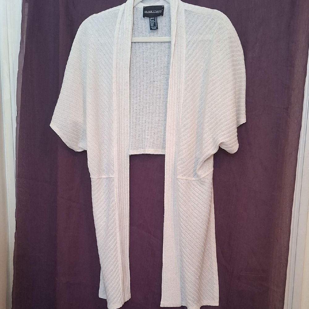 Frank Lyman Design Cream Textured Cardigan - Picture 8 of 9